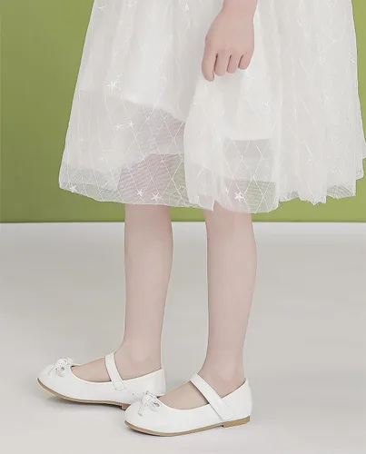 Miniatura 8 de kkdom Zapatos de vestir para niña, zapatos planos de ballet Mary Jane, zapatos escolares para niños pequeñosniños grandes