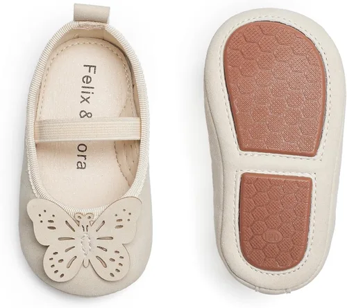 Miniatura 49 de Felix & Flora Zapatos de bebé de suela suave - Zapatos de bebé para caminar, mocasines, suela de goma, zapatos de cuna