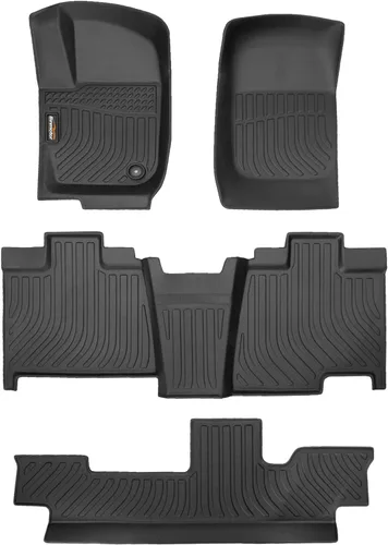 Miniatura 23 de Alfombrillas de TPE para Toyota Highlander 2014-2019 7 y 8 asientos, protección para todo tipo de clima, forros de piso de automóvil resistentes