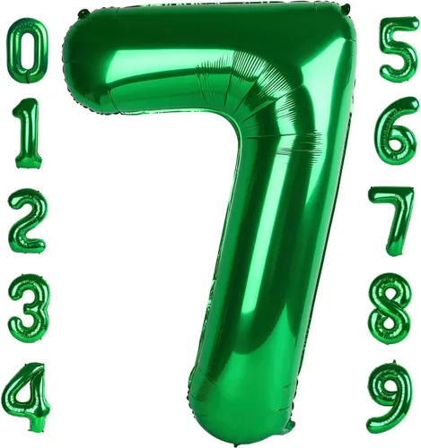 Miniatura 197 de Globos de números de 5 globos de 40 pulgadas, decoraciones de cumpleaños azules para niños y niñas, globos de números azul marino grandes