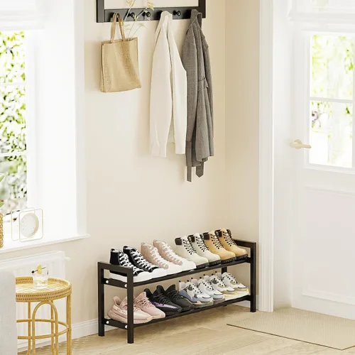 Miniatura 2 de Mavivegue Zapatero expandible, organizador de zapatos ajustable de 2 niveles, estante de zapatos para armario, entrada, puerta delantera