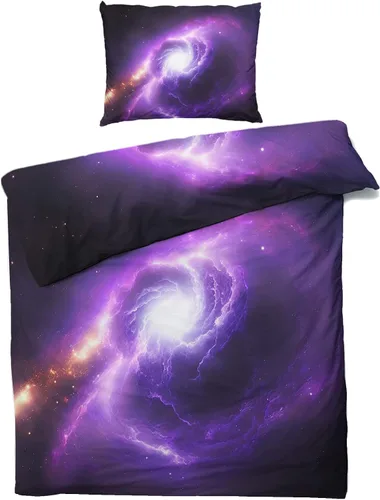 Miniatura 30 de Funda de edredón abstracta tamaño individual Juego de ropa de cama geométrica 2 piezas Funda de edredón con patrón de microfibra suave