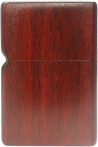Miniatura 30 de Caja de carcasa de madera natural tallada en palisandro Huanghuali para módulo Zippo (Zodíaco Caballo)