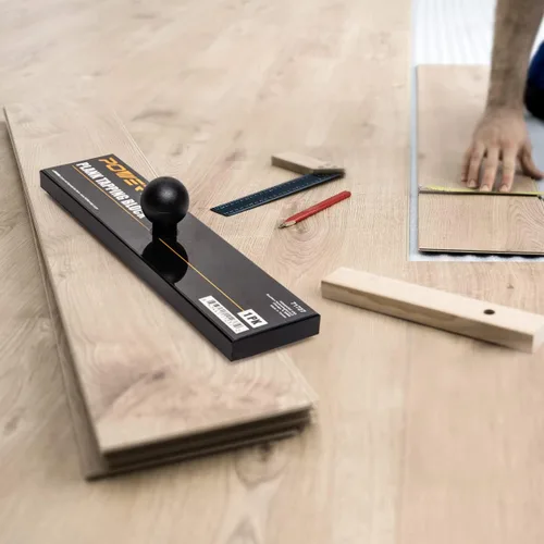 Miniatura 5 de POWERTEC Herramientas de suelo de bloque de roscado, herramientas de tablones de vinilo sin martillo, mango ergonómico de bola para instalar