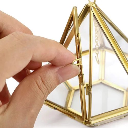 Miniatura 4 de Hipiwe Soporte de exhibición para anillos de joyería, soporte para anillos de cristal, caja de joyería geométrica para anillos de boda, caja