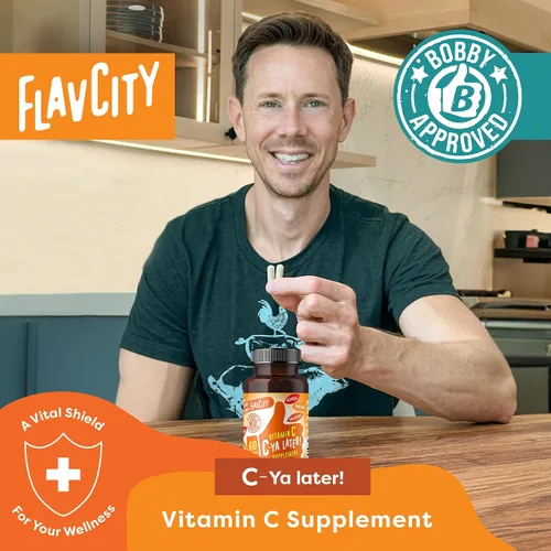 Miniatura 2 de Suplemento de Vitamina C FlavCity, ¡Hasta luego C! Apoyo a la inmunidad derivado de superalimentos - Vitamina C biodisponible para el apoyo