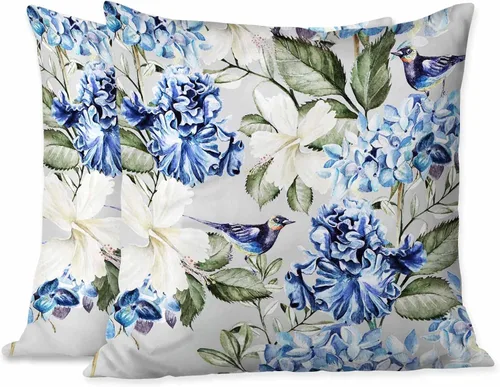 Miniatura 9 de Juego de 2 fundas de almohada cuadradas decorativas para sofá y cama, para hombres y mujeres, 18 x 18 pulgadas, diseño de gatitos lindos color negro