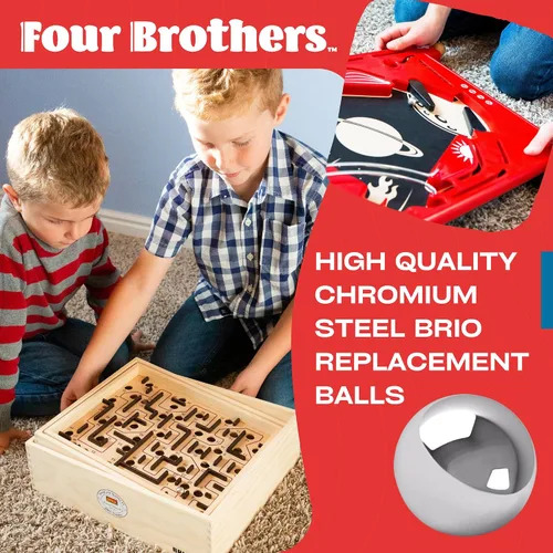 Miniatura 2 de Four Brothers Bolas de repuesto para BRIO Laberinto y BRIO Pinball Games - Paquete de 10