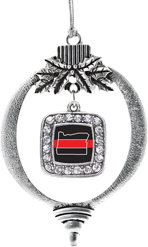 Miniatura 49 de Inspired Silver - Nana púrpura - Adorno de Navidad plateado - Adorno cuadrado para árbol de Navidad con circonita cúbica - Decoración colgante