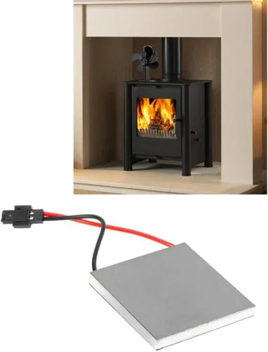 Miniatura 3 de Chimenea Accesorios Ventilador Motor Generador Hoja Estufa Quemador Calentador Parte 40X40Mm Generador Termoeléctrico Hoja de generación de energía