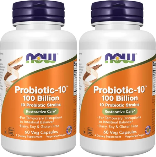 Miniatura 11 de NOW Foods Suplementos, Probiotic-10™, 100 mil millones, con 10 cepas probióticas, libre de lácteos, soja y gluten, cepas verificadas, 30 cápsulas