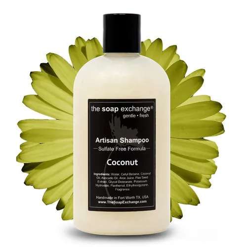 Miniatura 13 de The Soap Exchange Champú para el cabello, aroma a cuero de Texas, hecho a mano, 12 fl oz / 12.0 fl oz, cuidado natural del cabello artesanal, suave
