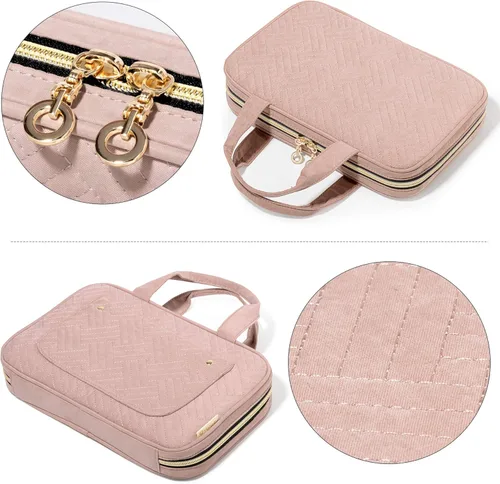 Miniatura 4 de Yarwo Estuche para agujas de tejer (hasta 10.6 pulgadas), organizador de ganchos de ganchillo con doble asa para agujas de tejer circulares