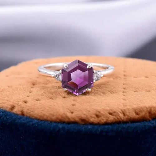 Anillo de plata de ley 925 para mujer, anillo de diamantes de imitación de aguamarina de plata esterlina, anillo Art Deco de marzo, piedra natal