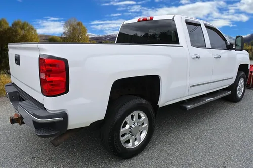 Miniatura 3 de IKON MOTORSPORTS Viseras para ventanas, compatibles con Chevrolet Silverado y GMC Sierra de cabina extendida 2014-2019, protectores de ventana