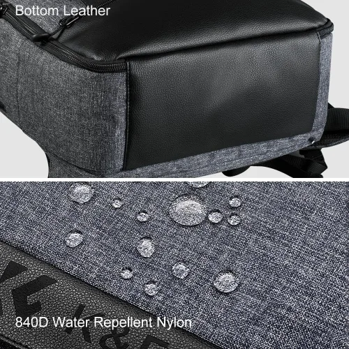 Miniatura 6 de K&F CONCEPT Mochila profesional para cámara, bolsa de fotografía de gran tamaño, compatible con cámara DSLR, color gris