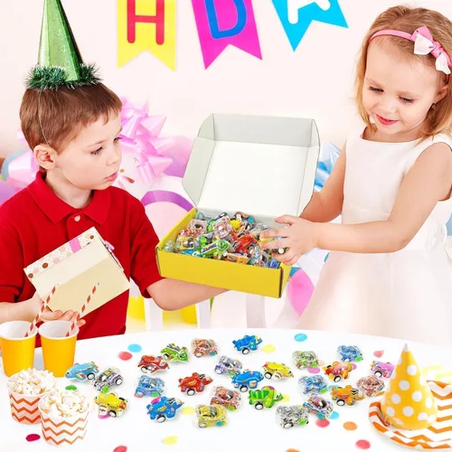 Miniatura 8 de Vileafy 50 autos y aviones de tracción – Juguetes de caja del tesoro a granel para aula, recuerdos de fiesta para niños de 3 a 5 años, premios