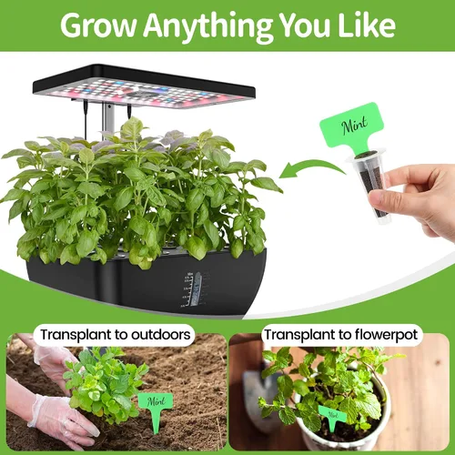 Miniatura 8 de Kit de cápsulas de semillas para AeroGarden, 30 esponjas de cultivo con nutrientes A & B, 1 pinzas, 10 etiquetas, cápsulas de arranque de semillas