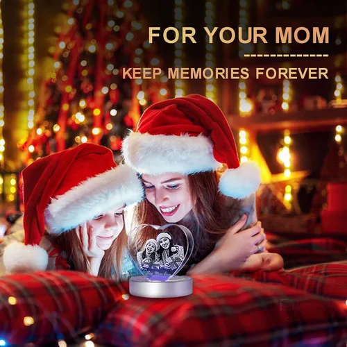 Miniatura 7 de Novgarden Foto de cristal 3D, regalos personalizados para el día de la madre, regalos conmemorativos para mujeres y ella en cumpleaños, aniversario