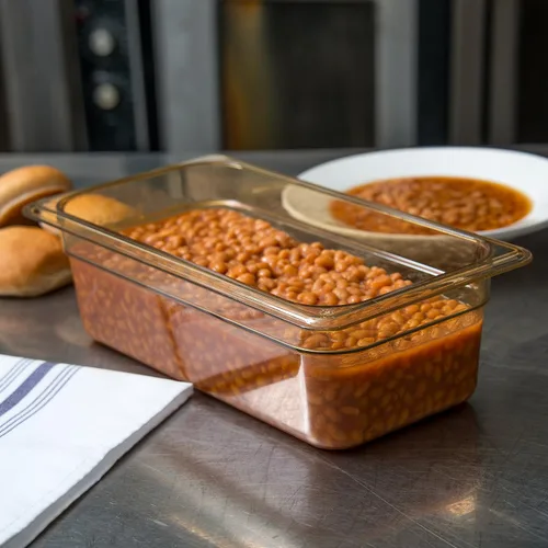 Miniatura 4 de Carlisle FoodService Products Sartén de alimentos de alta temperatura, contenedor de almacenamiento de alimentos de tamaño 1/3 para servir alimentos
