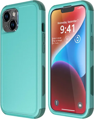 Miniatura 23 de Diverbox Funda para iPhone 14 [a prueba de golpes] [a prueba de caídas] [protector de pantalla de vidrio templado], funda de protección resistente
