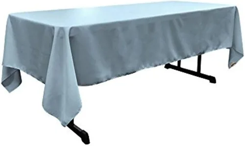 Miniatura 205 de LA Linen Mantel rectangular lavable de popelín de poliéster, resistente a las manchas y a las arrugas, cubierta de mesa 60x84, mantel de tela