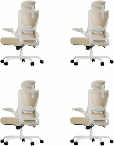 Miniatura 27 de Marsail - Silla ergonómica de oficina - Silla de escritorio con respaldo alto de malla y soporte lumbar ajustable, silla giratoria con ruedas