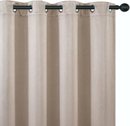 Miniatura 4 de LUXE WEAVERS Eco Collection - Par de paneles de ventana, color crema, 100% opacas, 63 pulgadas de largo