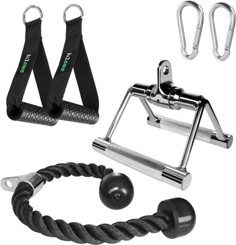 Miniatura 10 de A2ZCARE Combo Tríceps Presione Down Cable Attachment - Accesorios de máquina de cable para gimnasio en casa con opción múltiple