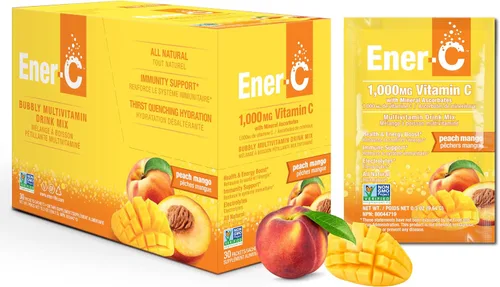 Miniatura 11 de Ener-C Mezcla de bebida multivitamínica de naranja, 1000 mg de vitamina C, sin OMG, vegana, polvo de jugo de fruta real, apoyo inmunológico natural