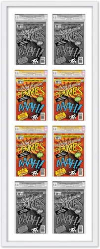Miniatura 10 de Marco negro para cómics graduados Marco completo de cómics con paspartú de conservación negro y acrílico de grado UV Hecho para exhibir (6)