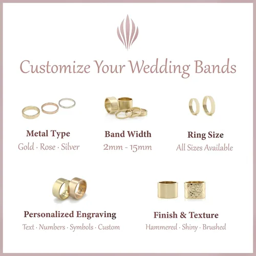 Miniatura 3 de Versatile 14k Rose Gold Band - Customizable Fashion, Wedding & Stackable Rings for Women - Personalized Anniversary & Relationship Rings for Him and