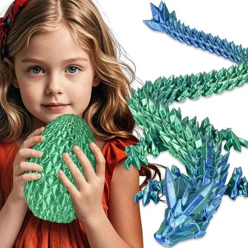 Miniatura 25 de Huevos de dragón pequeños con dragón en el interior, regalos divertidos sorpresa impresos en 3D para niños, juguetes fidget articulados de dragón Oro