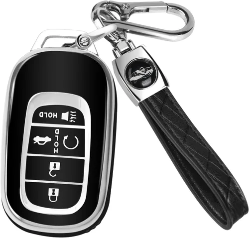 Miniatura 11 de QBUC Funda para llavero Honda con llavero, protector de funda compatible con llave remota inteligente Honda Accord Civic HRV CRV Pilot 2022-2026