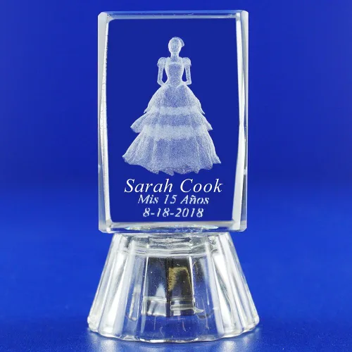 Miniatura 8 de Sweet 15 Favor 12 piezas personalizado grabado láser cubo recuerdo de fiesta – Quinceañera, Mis XV Años, Mis 15 años, Sweet 16 (2.5 pulgadas de alto)