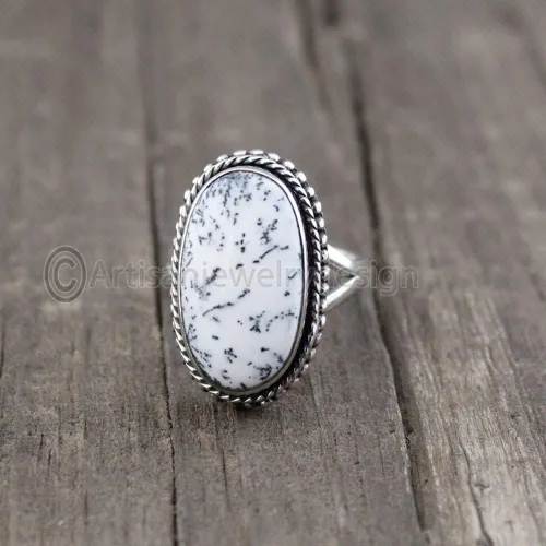 Miniatura 2 de Dendritic Agate Ring, Handmade Silver Ring, Minimalist Jewelry, Delicate Silver Ring, 925 Sterling Silver Ring, Bezel Setting Ring, Ring With Stone