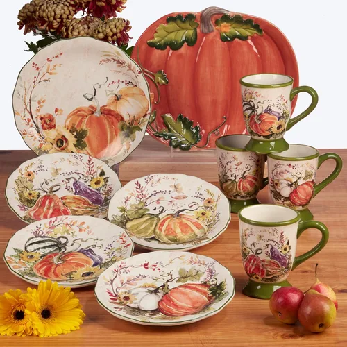 Miniatura 6 de Certified International Harvest Morning - Platos de canapé/almuerzo de 6 pulgadas, multicolor, pequeños, juego de 4