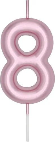 Miniatura 8 de DERVENTA Vela con números de 2.36 pulgadas, decoración perfecta para cumpleaños, brunch, postre, pastel, 1 pieza (número 0 rosa)