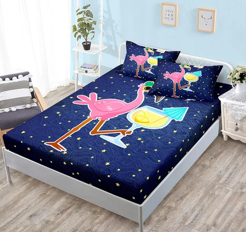 Miniatura 8 de HOSIMA Juego de ropa de cama de 3 piezas para niños, color negro, tamaño individual, sábana bajera ajustable de ajolote de dibujos animados, vida