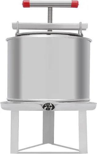 Extractor de prensa de miel de abeja grande, extractor manual de miel de acero inoxidable 12.6L Extractor de prensa de jugo de frutas, equipo de
