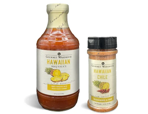 Gourmet Warehouse Salsa hawaiana para barbacoa y condimento hawaiano para barbacoa de Chile | Hecho a mano en pequeños lotes | Sin gluten sin MSG |