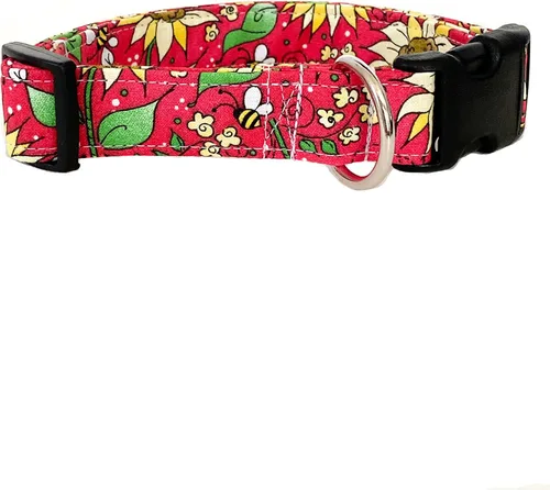 Miniatura 3 de Bumblebee Dog Collar with Buckle - Made in the USA - Handmade by Collars by Design (Cat/Tiny)