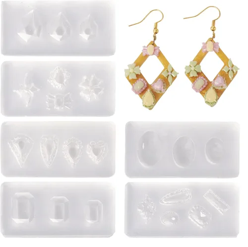 Miniatura 15 de Craftdady Molde de silicona con gemas de cabujón de 10 cavidades, molde de fundición de resina ovalada para resina epoxi UV, bricolaje