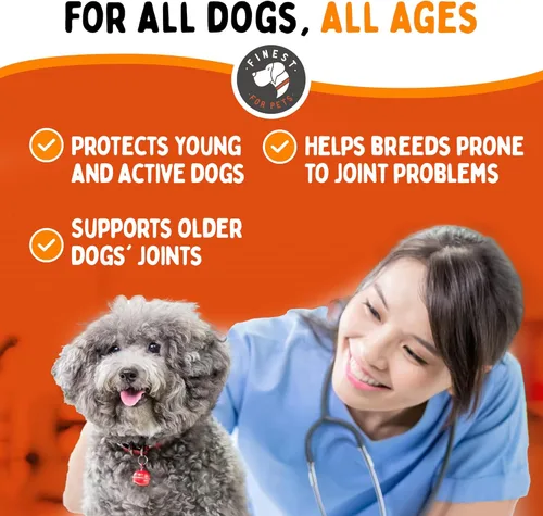 Miniatura 3 de Suplemento líquido prémium para cadera y articulaciones de glucosamina para perros, alivio del dolor natural rápido y mejor movilidad, extra fuerte