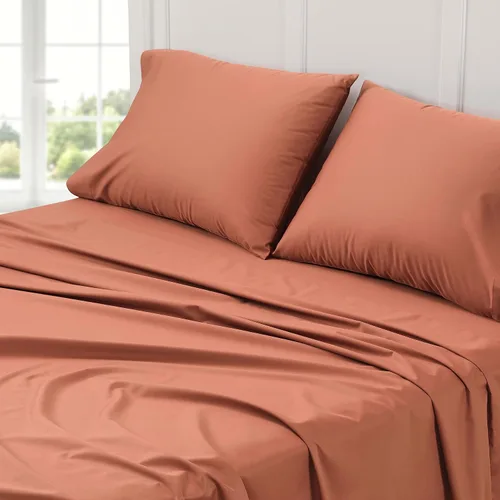 Miniatura 3 de Cuddledown Dreamstead - Juego de sábanas 100 % algodón, 300 hilos, tejido satinado de lujo, algodón peinado puro, suave, resistente a las arrugas