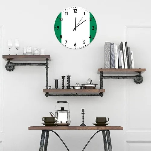 Miniatura 647 de Cheyan Reloj de pared con bandera de Canadá de 12 pulgadas, silencioso, sin tictac, de PVC, funciona con pilas, reloj redondo decorativo, regalo