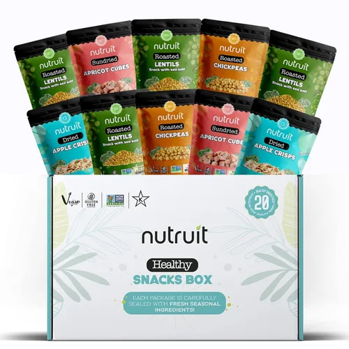 Miniatura 10 de Nutruit Snack de fresa seca (paquete de 20), vegano, sin gluten, sin OMG, a base de plantas, alta fibra, paquetes de 1.1 onzas