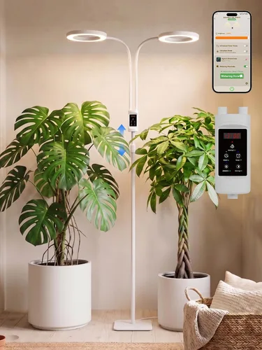 Miniatura 14 de GLOWRIUM Luces LED inteligentes de cultivo para plantas de interior, luz de escritorio para plantas con control de aplicación Bluetooth, lámpara