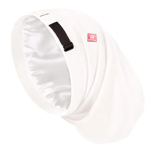 Miniatura 21 de Fittia Cofia de satén para dormir, sedosa sin encrespamiento para el cuidado de rizos, correa ajustable para no deslizarse, gorra para trenzas