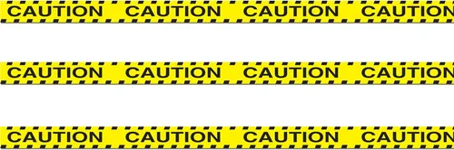 Miniatura 2 de Accesorio de fiesta, cinta Caution Party, talla única , Negro / Amarillo